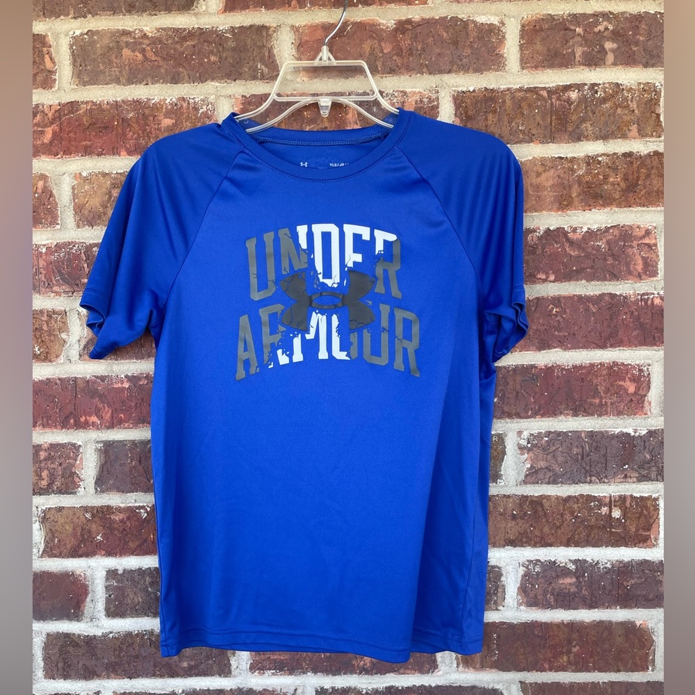 Boy’s Royal Blue Under Armour Short Sleeve Shirt Size Youth Large